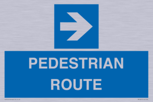 PEDESTRIAN ROUTE - right arrow